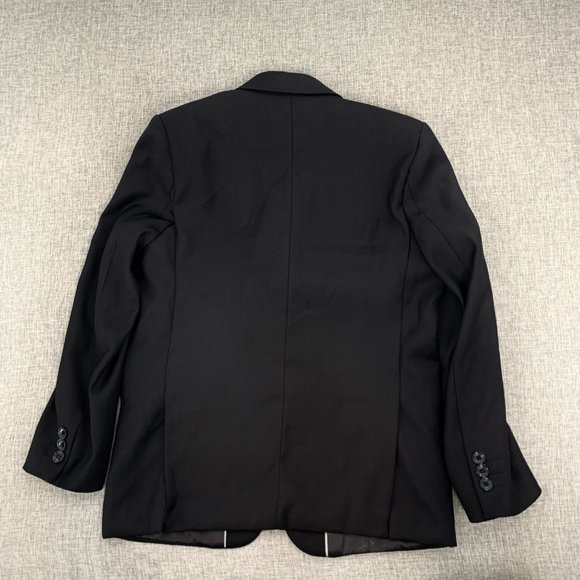Tazio Boys Black Blazer 2 Button Notch Label Tetron Silk & Polyester Size 10 - Picture 12 of 16